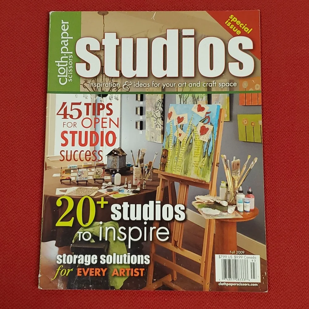 STUDIOS Cloth Paper Scissors 2 issues Fall/Winter 2008 Fall 2009 artist studios